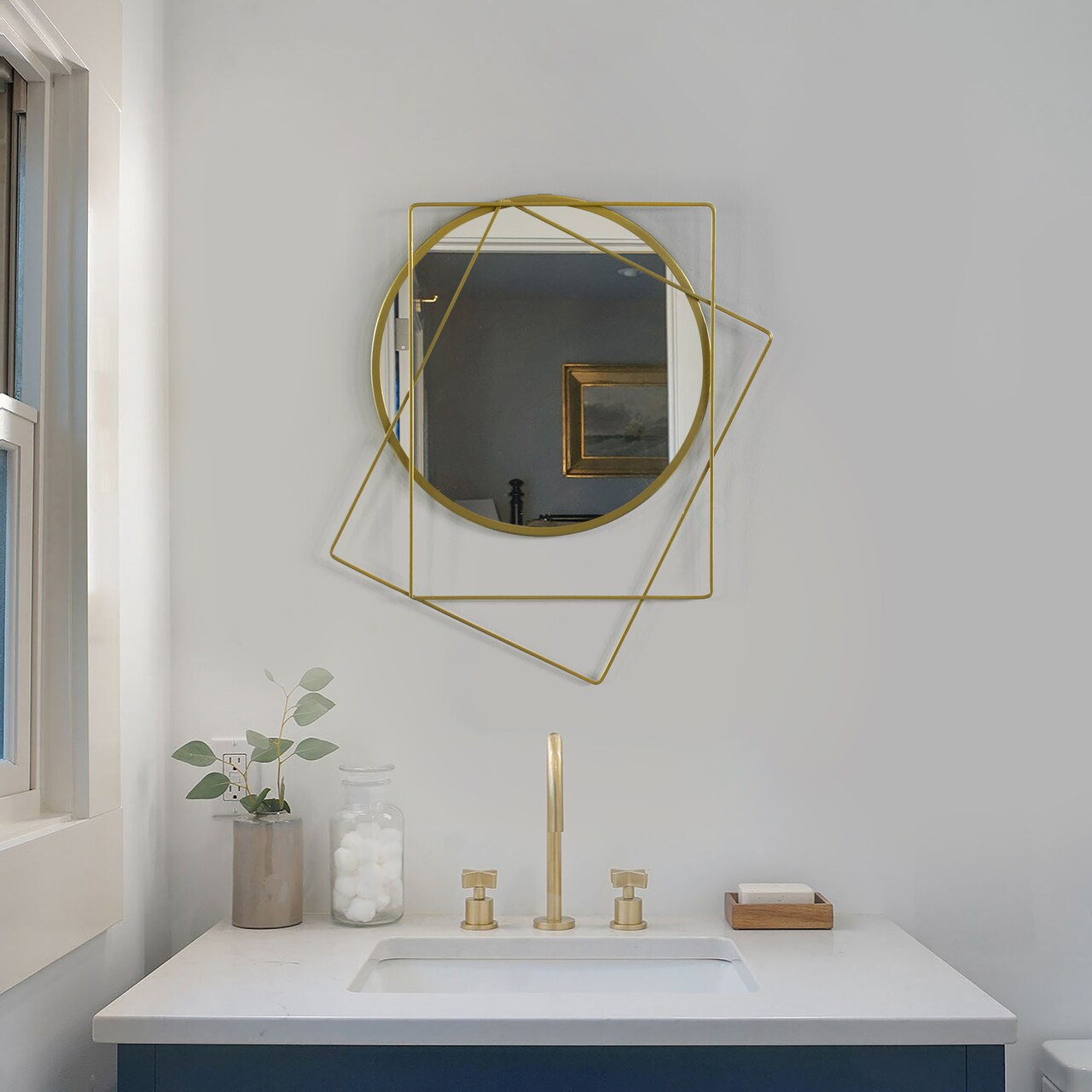 Uniquewise Decorative Shaped Metal Frame Wall Mounted Modern Mirrors